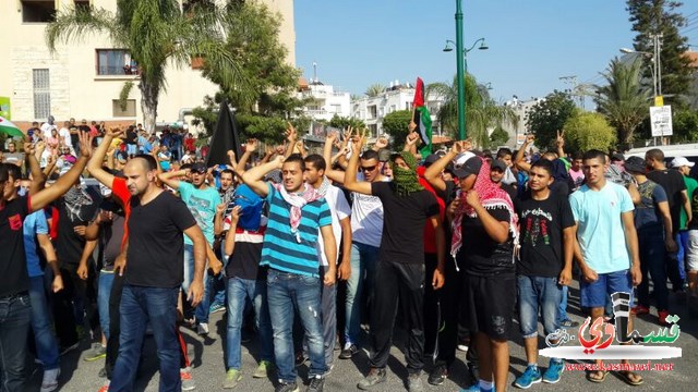 تظاهرة في قلنسوة ومواجهات عنيفة بين الشرطة والمتظاهرين في الطيبة